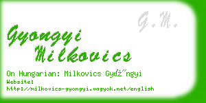 gyongyi milkovics business card